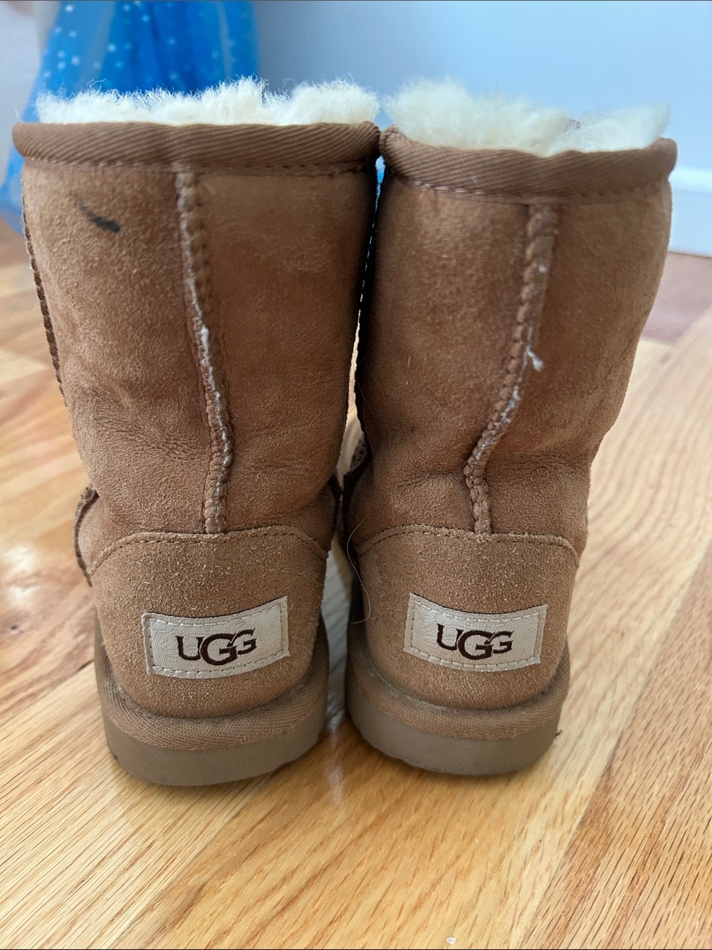 UGG Chestnut Suede Shearling Booties - Picture 2 of 3